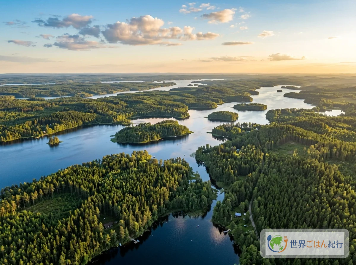 フィンランドのカレリア地方の自然風景