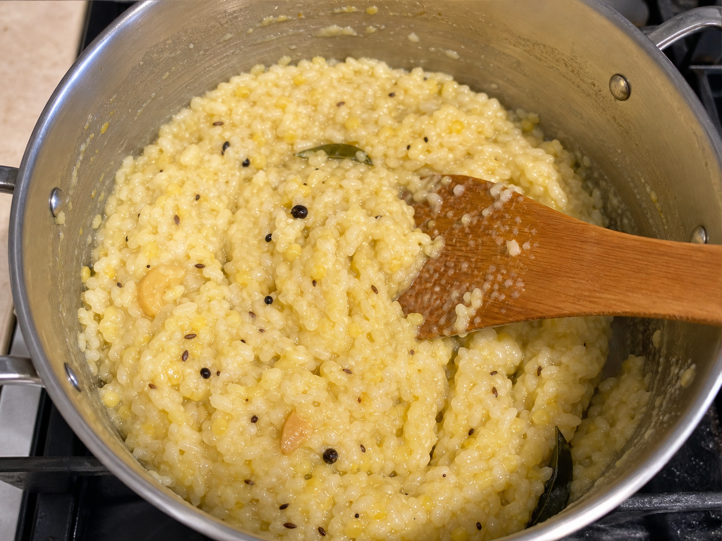 手順3: 鍋の中で食感をそろえる