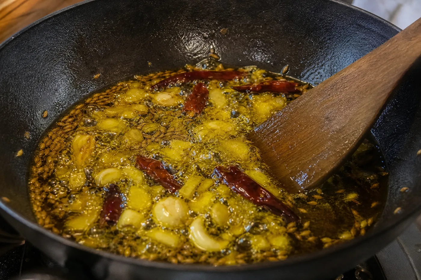 手順4: 香味油を作る