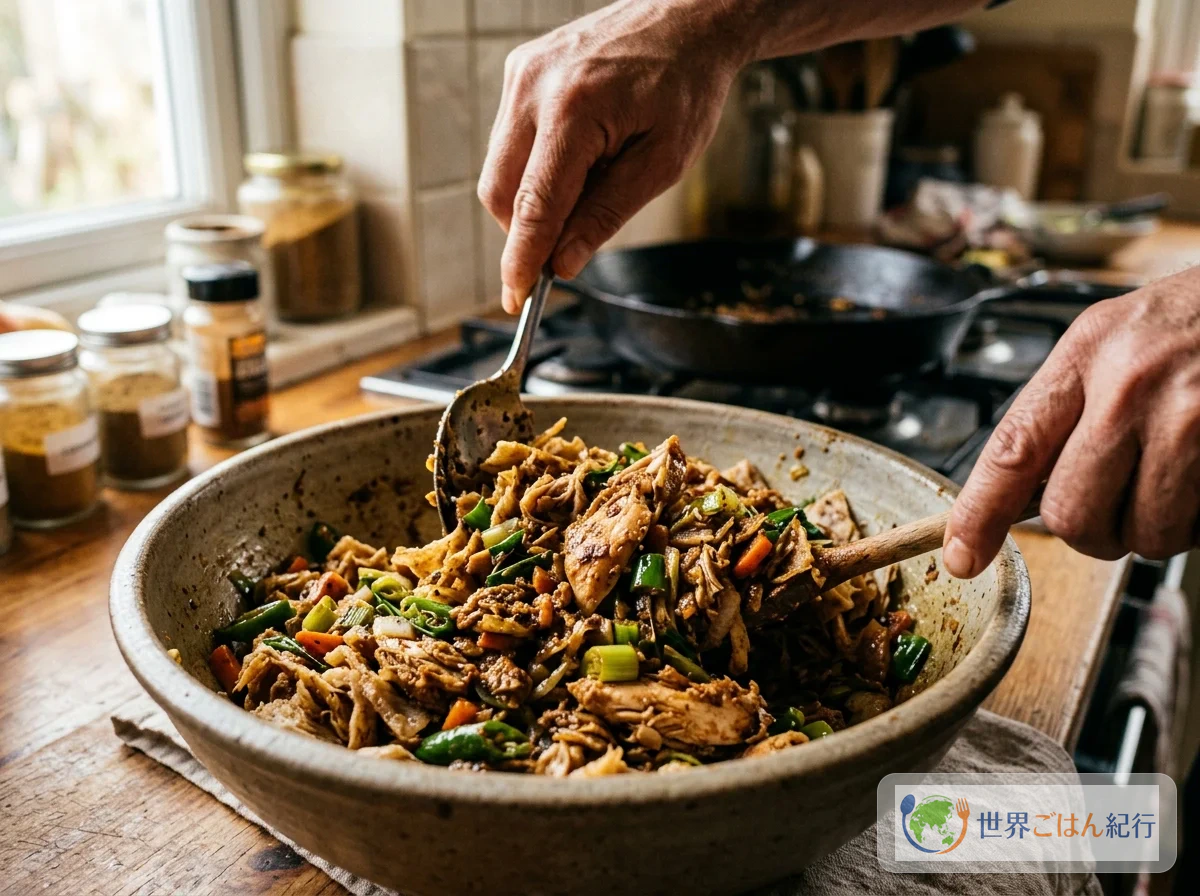 手順18: 肉を戻し、調味する