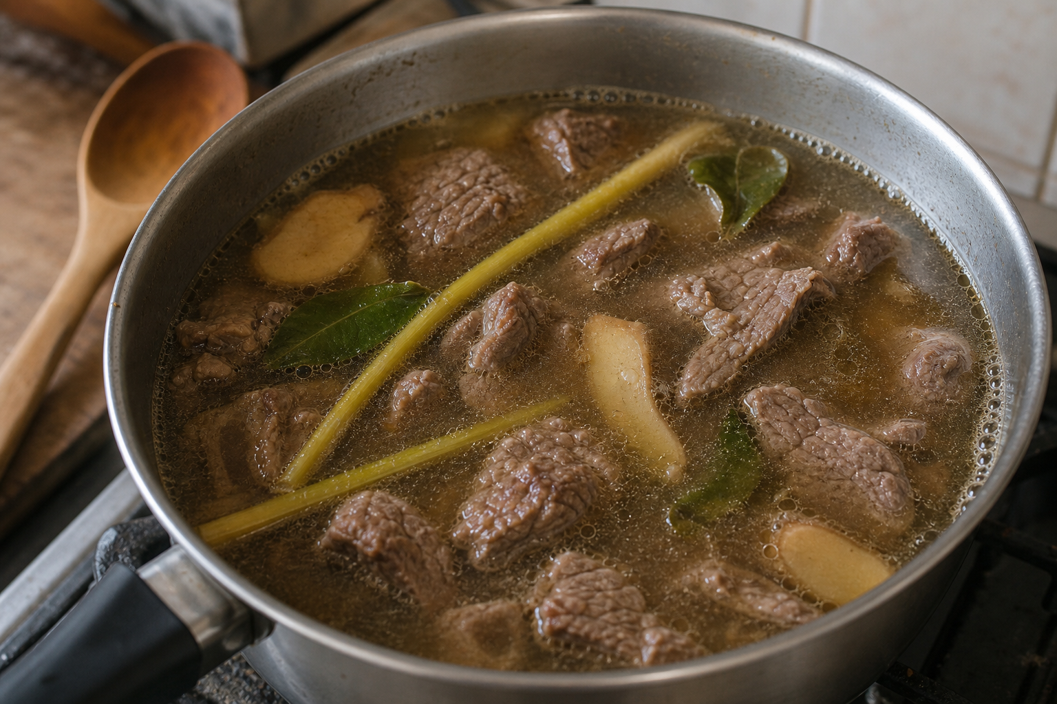 手順2: 牛肉を静かに煮る