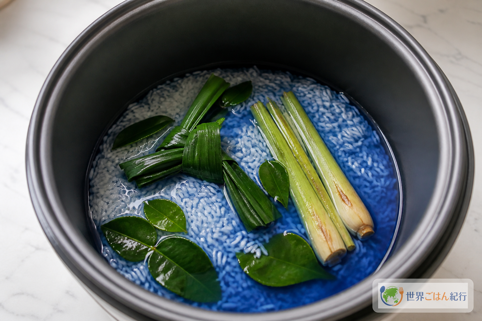 手順2: 香りを移してご飯を炊く