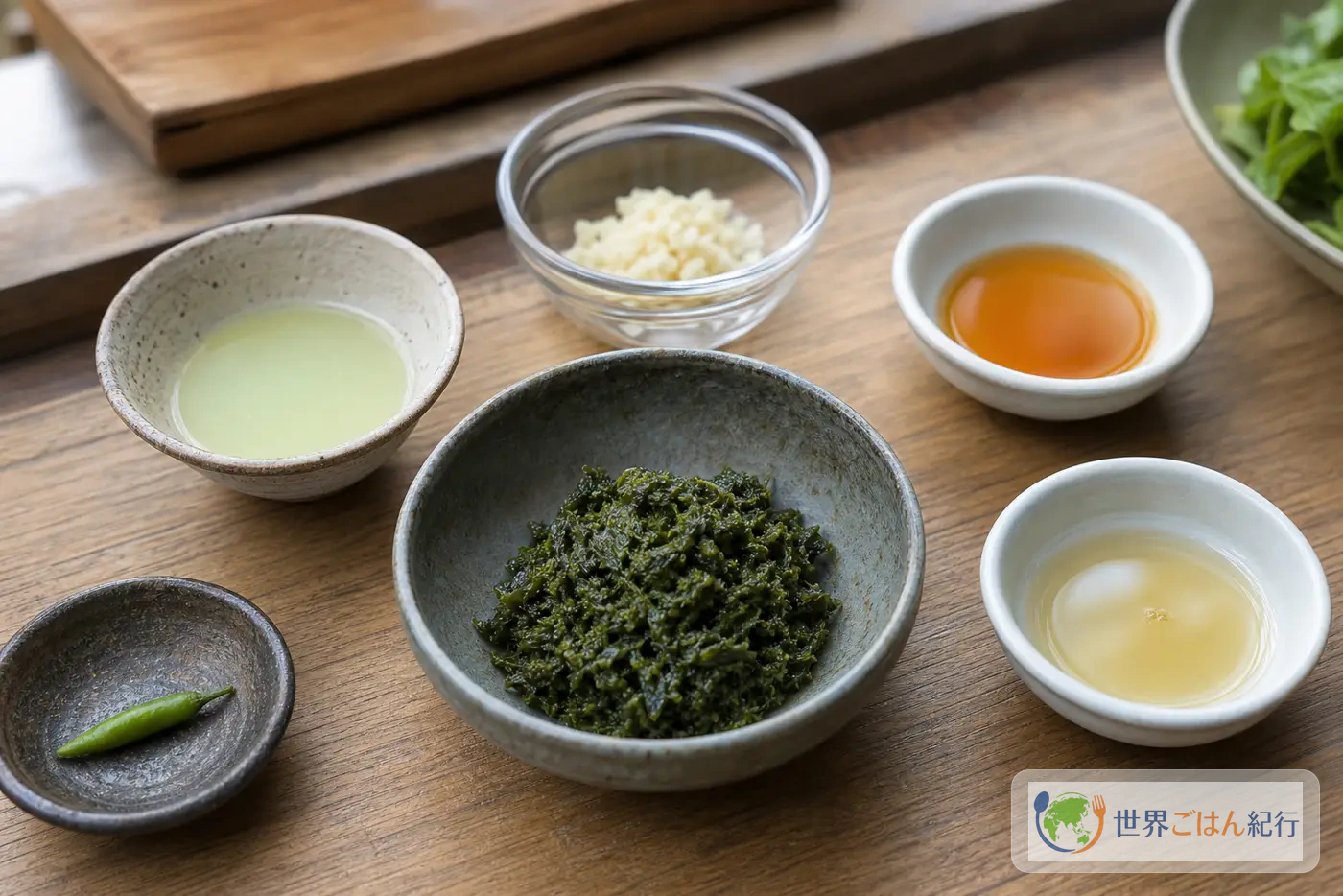 手順2: 茶葉ペーストを作る