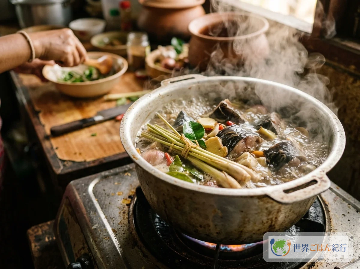 手順1: 魚を茹でる