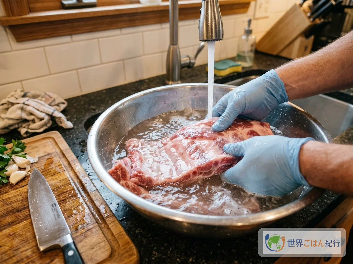 手順1: 豚肉の下処理(10分)